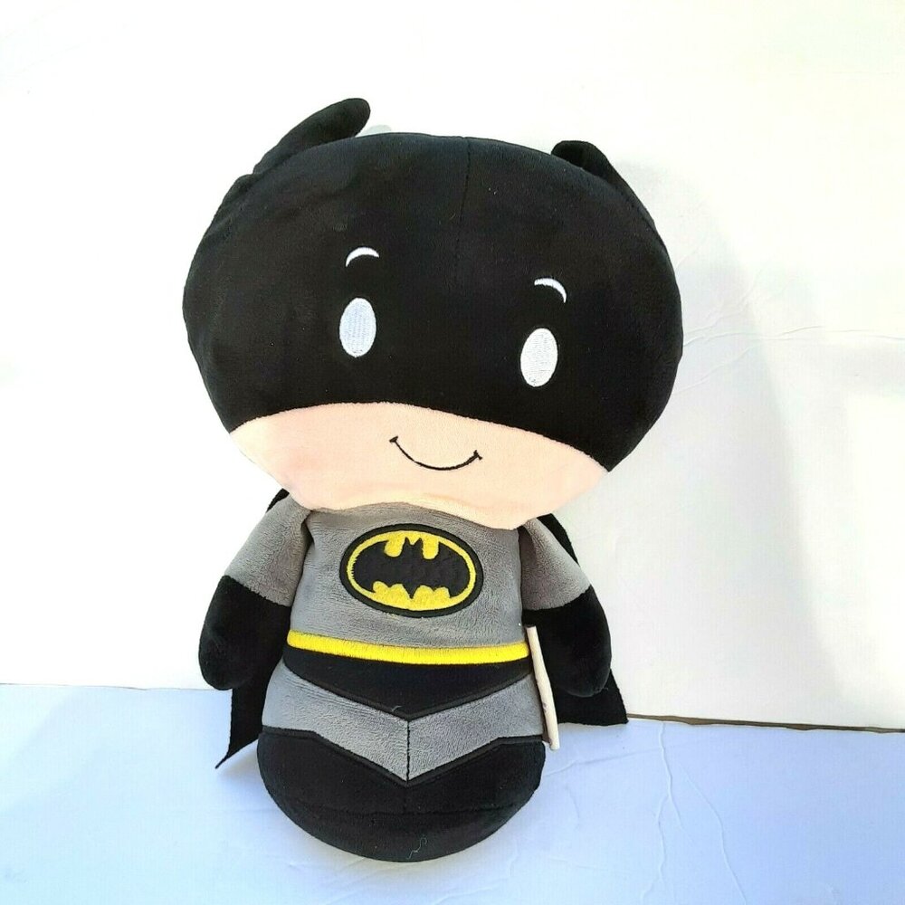 Hallmark Itty‎ Bittys Batman Black and Gray Cape Plush Bean Bag Toy Doll 11"